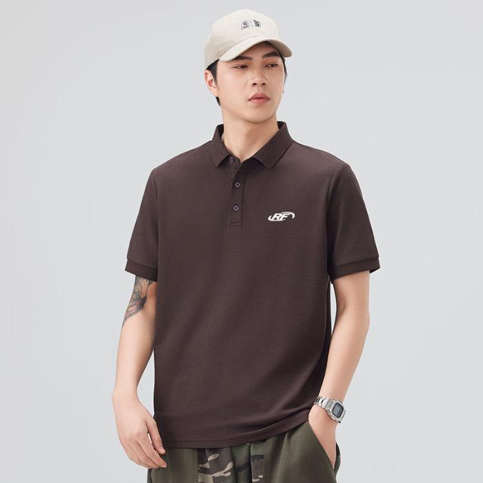 

Summer Thin Three-dimensional Silicone Printed Short-sleeved POLO Blouse Mens T-shirt Top 4XL