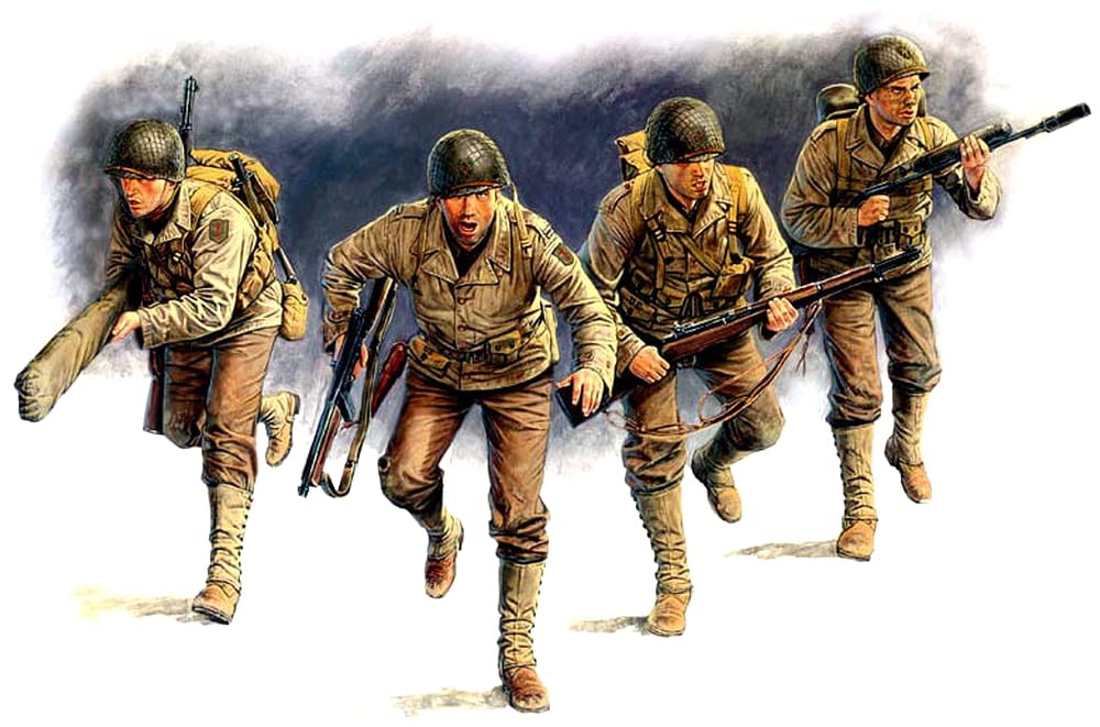 Master Box US Infantry Omaha Beach 1944 Plastic Model MB35020 1/35 D-Day 4-piece