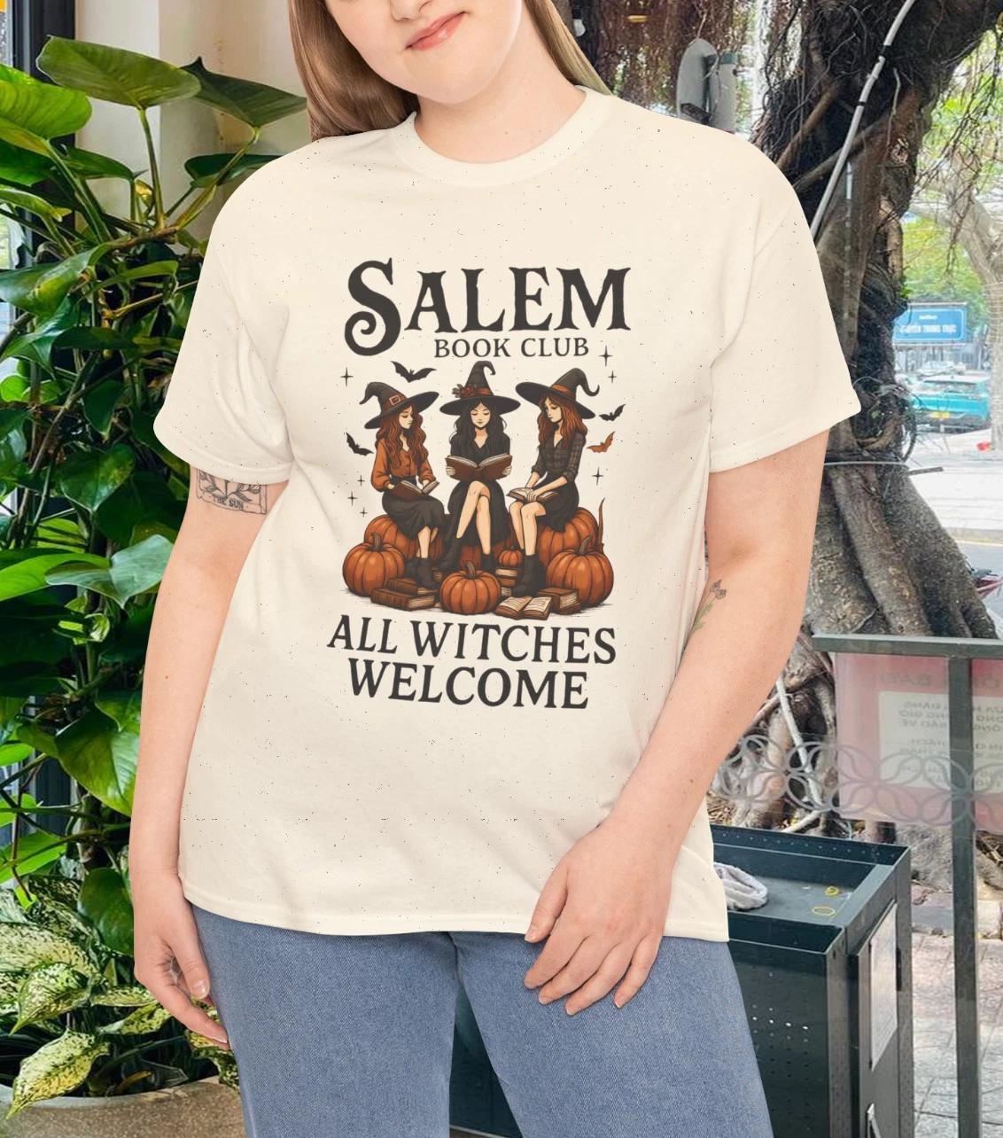 Salem Book Club Halloween Graphic T- Shirt, Halloween  Shirt XL
