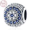 925 silver Devil's Eye series blue zircon pendant suitable for bracelet and women's jewelry