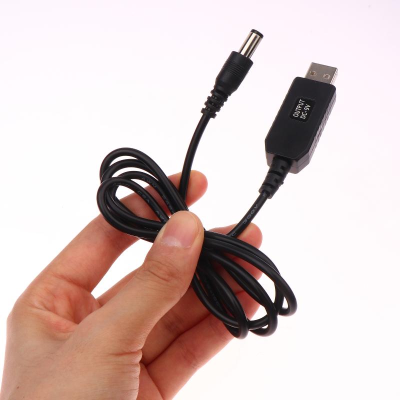 1 Set Dc 5V To 12V Usb Cable Boost Converter Step-Up Cord For Wifi Router Modem Fan 5.5*2.1Mm Wifi To Powerbank Cable Connector