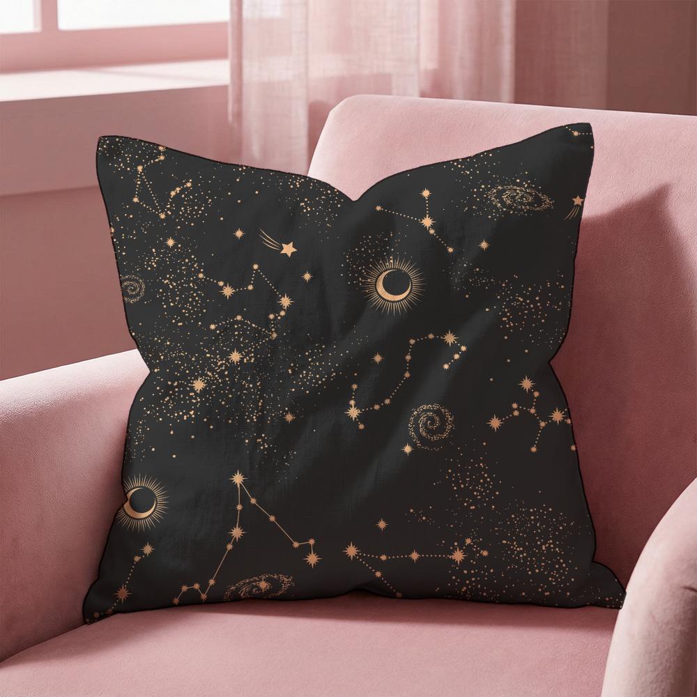 Constellation Pattern Cushion Cover MultiScene Pillow Cover for Home Car Reversible Soft Durable for Daily Use