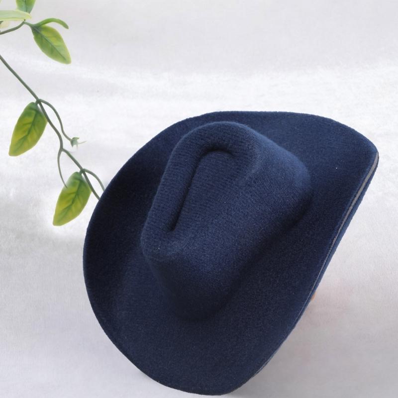 Tiny Western Cowboy Hat Miniature Fabric Hat Ornament For Handmade Craft Clothing Wrapping Sewing Costume Embellishment