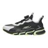 Anta Kids Synthetic Leather Fabric Trendy Versatile Lightweight Shock Absorption Low-Top Running Shoes Kids Sneakers Black White Green A12435523N-1