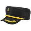 Cappello da Capitano da Yacht-Marinaio per Adulti Regolabile per Uomo e Donna Cappello da Festa per Eventi di Trucco, Ballo, Travestimento Accessori Ottimi ed Eleganti