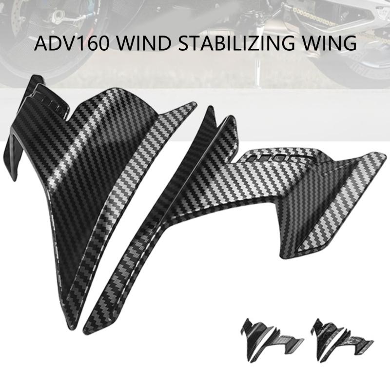 ABS Winglets Motorcycle Fairing Accessory Windshield Lower Wing Cover Protectors for Motorbike for ADV160 2022-2023