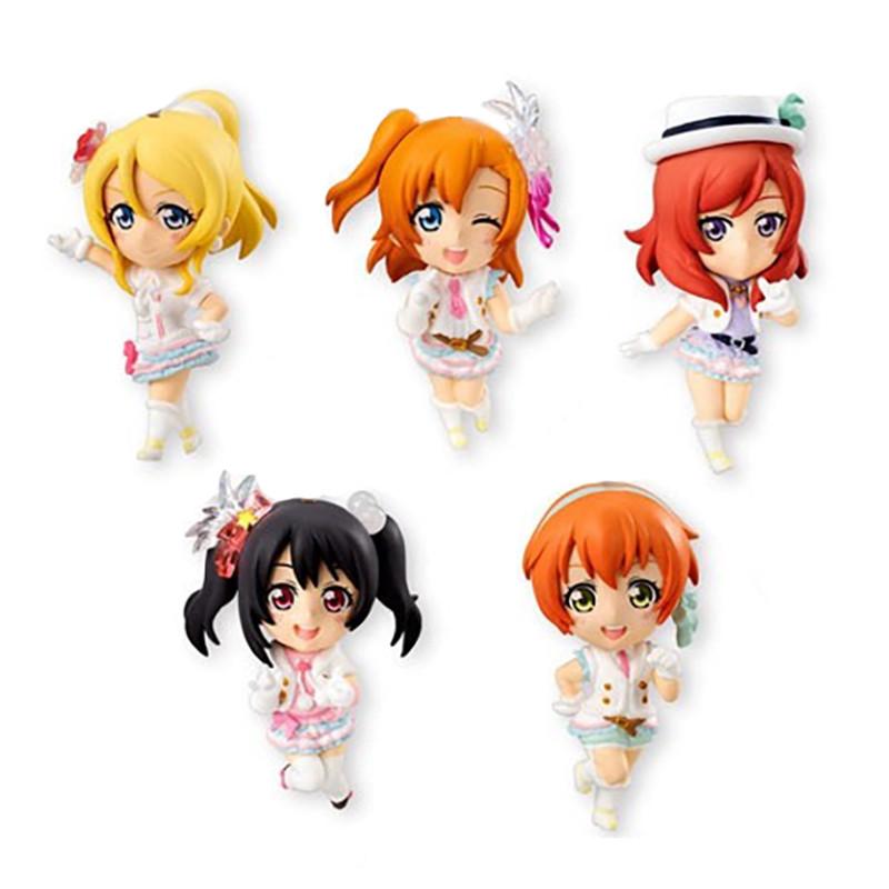 5 Stück/1 Set Lovelive School Idol Project Nico Yazawa Figur Maki Nishikino Rin Hoshizora Ellie Modell Spielzeug Geschenk Anime Actionfigur
