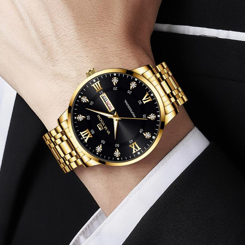 Watch Men's High-end Watch Waterproof Versatile Calendar Temperament Large Dial Trend High Definition Men