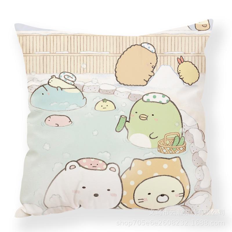 

Cartoon Cartoon Corner Creature Pillow Cute Ins Animal Pillow Case Office Waist Rest Premium Durable Quality Useful (as the picture-72406-)-45 * 45Cm pillowcase