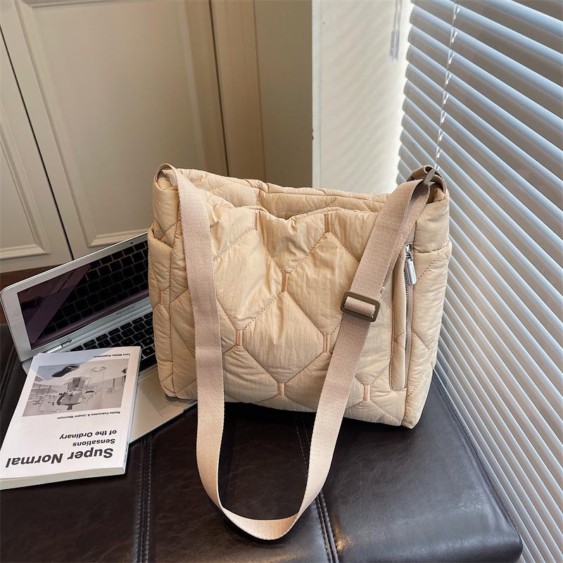 

Хлопковая сумка женская большой вместимости новая осенне-зимняя универсальная на плечо сумка-мессенджер классная сумка-тоут для поездок на работу хаки