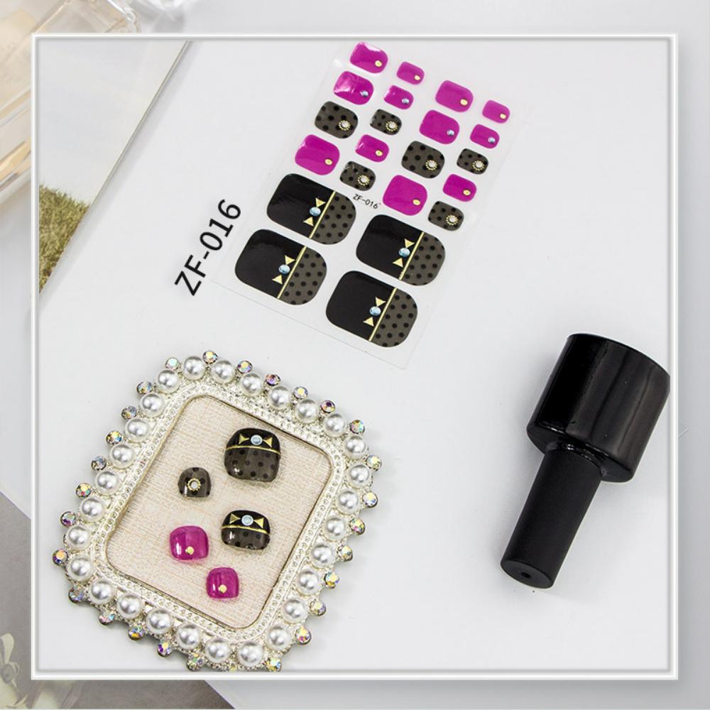 Three-dimensional Toenail Sticker 3D Imitation Drill Toenail Nail Patch Waterproof and Long-lasting Whitening Toenail Sticker Full Sticker