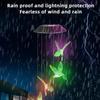 2PC Colorful Gradient Garden LED Wind Chimes Decorated Solar Hummingbird Landscape Garden Lights Decorated Atmosphere