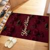 Rose Personalized Text Area Rug Perfect for Decorate Room Outdoor Playrooms Hallway Anti-slip Rug Office Home Decor Birthday/Christmas Gift