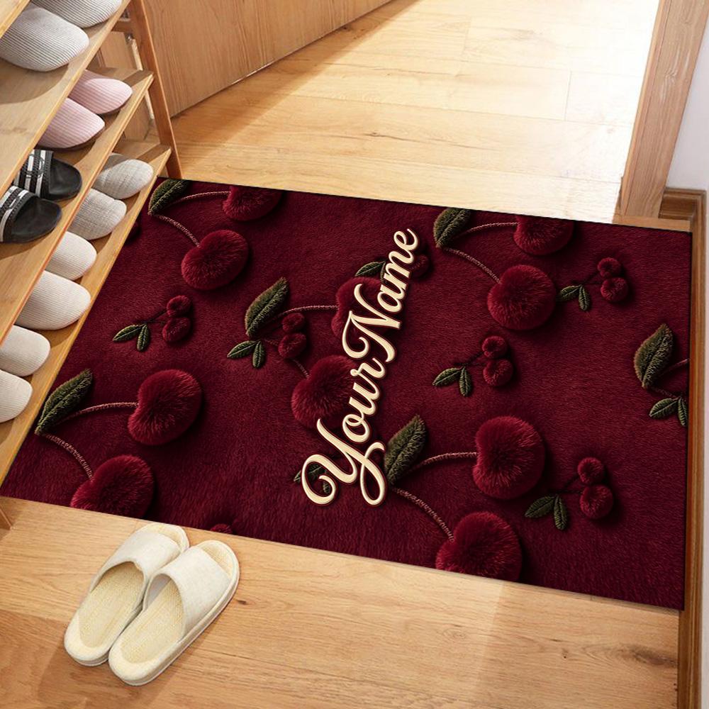 Rose Personalized Text Area Rug Perfect for Decorate Room Outdoor Playrooms Hallway Anti-slip Rug Office Home Decor Birthday/Christmas Gift