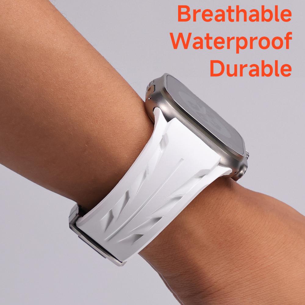 Silicone Band for Apple Watch Ultra 2 49mm 10 46mm 9 8 7 45mm 44mm Premium Bracelet for Iwatch Series 6 5 4 Se Cut To Size Strap