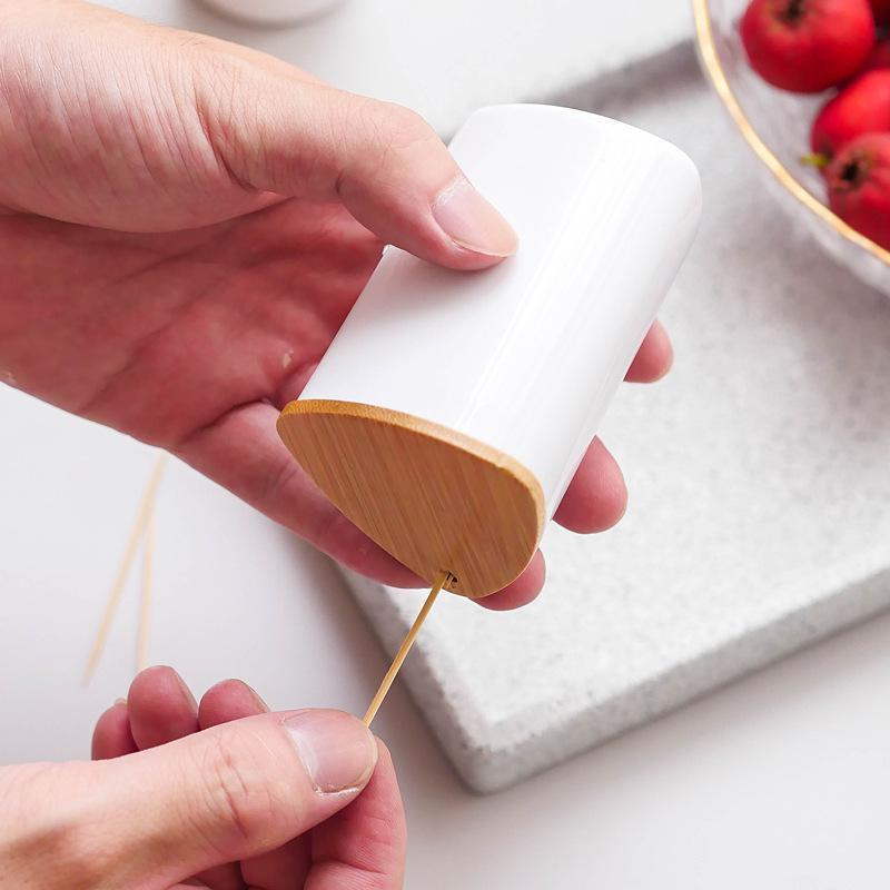 Nordic Minimalist White Toothpick Holder for Dining Table and Living Room