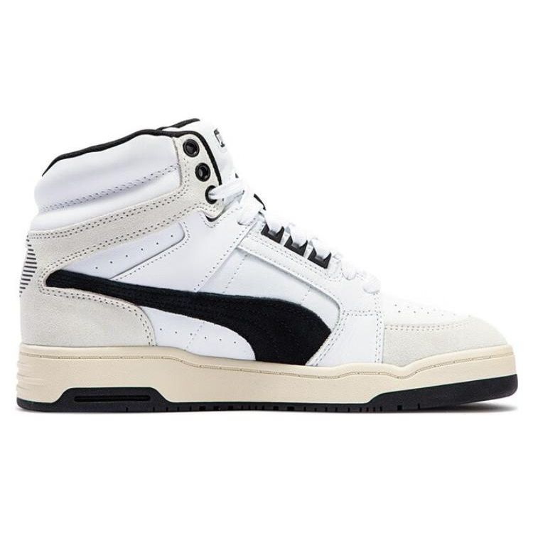Puma Slipstream Mid Heritage Leather Sneakers Unisex Sneakers Black White Gray 386545-03
