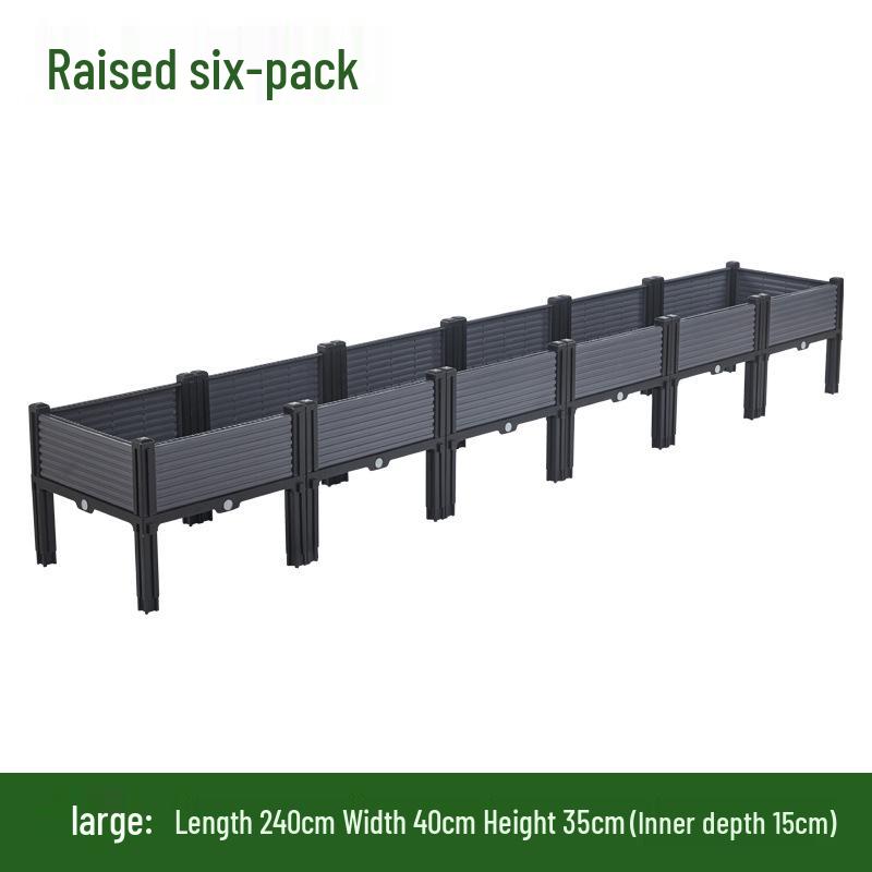 Extra-Large Plastic Balcony & Rooftop Planting Box for Vegetables & Flowers