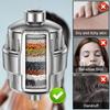 20-Stage Hard Water Shower Filter Stainless Steel Shower Water Filter Water Softener Shower Head Filter with 2 Filter Elements