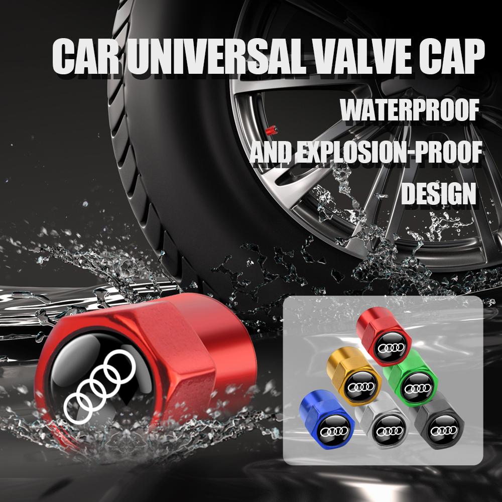 4Pcs Car Tire Valve Cap Tyre Wheel Air Stem Valve Cover for 6npvc SLINE RS S TT QUATTRO A2 A3 A4 A5 A6 A8 Q3 Q5 Q6 Q7 Q8 A1 Q2 Q1 npvc6