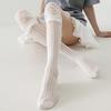 Women's Floral Lace Calf Socks Lolita Girls Thigh High Over Knee Stockings Retro Warm Boot Socks  JK Style