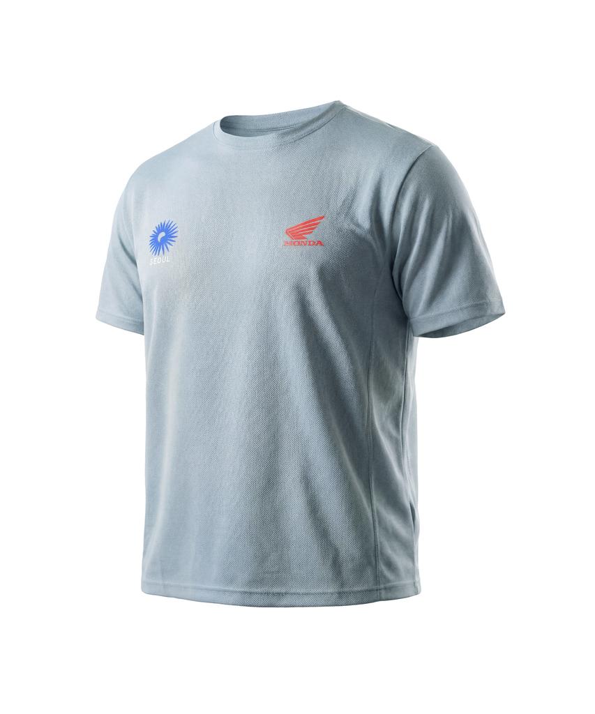 PHYPS MOTORCYCLE Seoul Motorcycle Running Short Sleeve Blue Gray