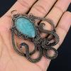 Amazonite Pendant, 999 Copper Wire Wrapped Silver Pendant Handmade Gemstone Jewelry, Gifts For Wife Brand New Pendant