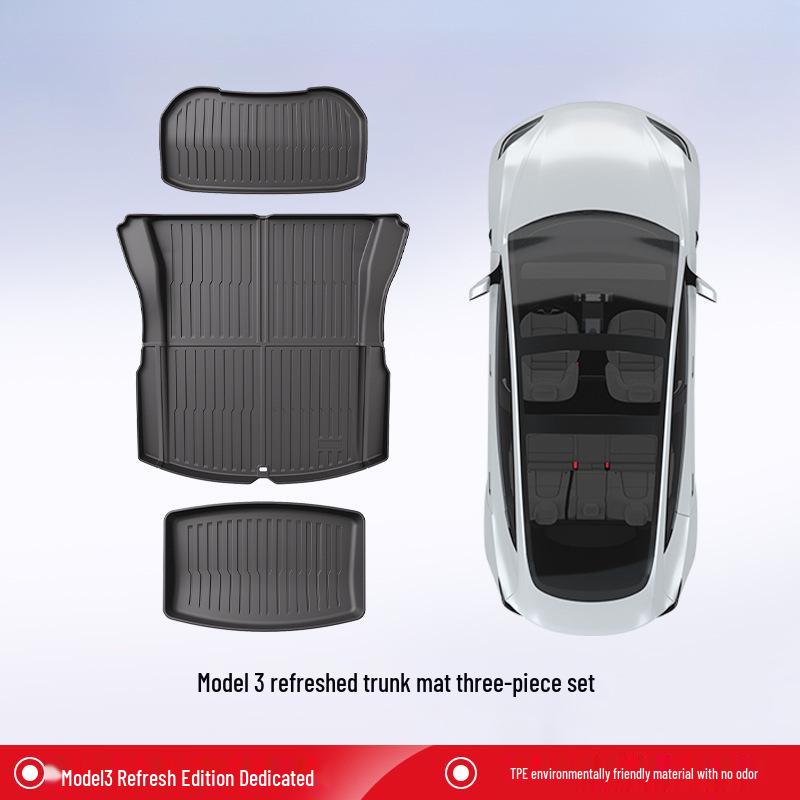 Upgraded TPE Trunk Mat Set for Tesla Model Y3 - Front & Rear Trunk, YL Interior Accessories