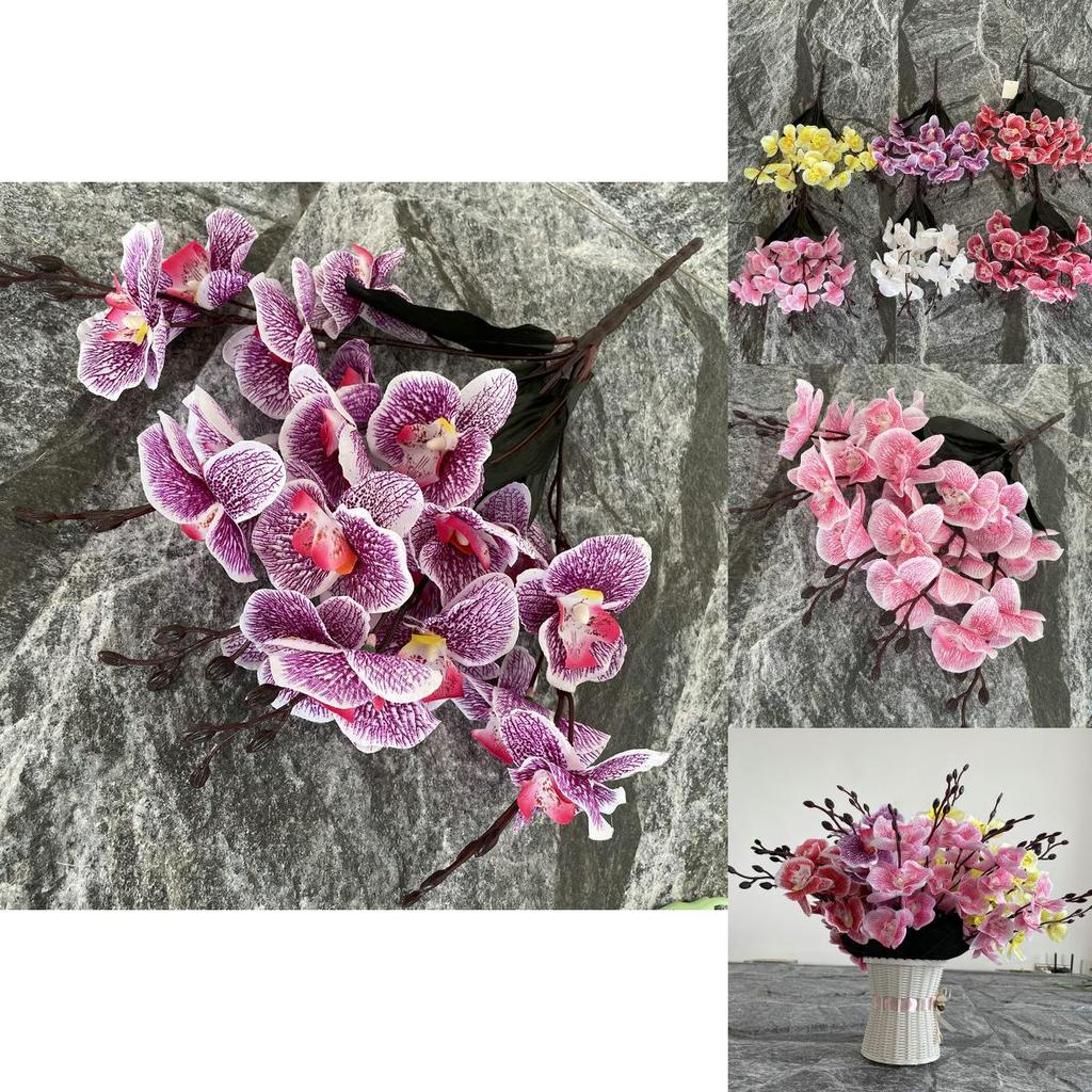 Simulated Orchid Bouquet For Wedding Centerpiece Home Office Decor Gift For Hosts