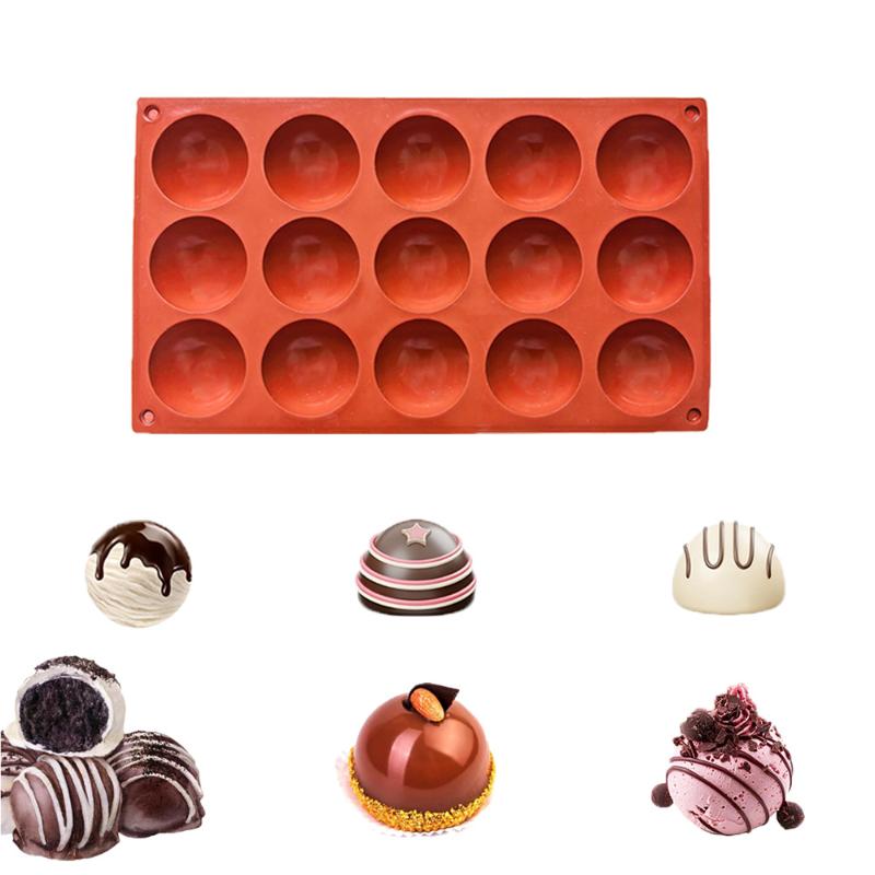 Silicone Chocolate Sphere Mold Multi-Hole Half Ball Molds Hemisphere Shape Cake Mousse Dessert Baking Mold