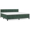 3141566 vidaXL Divan Bed and Mattress Dark Green 200x200cm Velvet