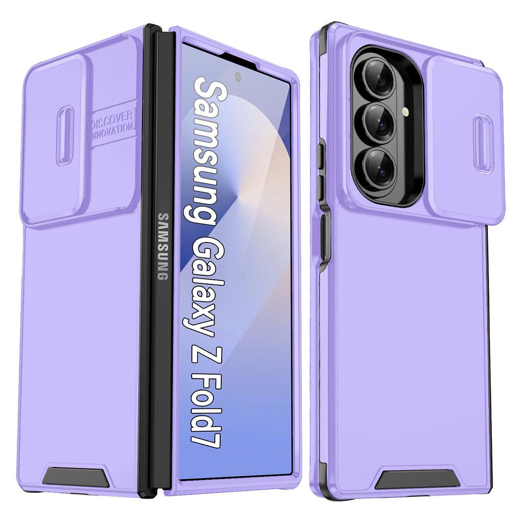 case for Samsung Z FOLD 7 6 5 4 Skin protection cover to prevent falls plain full coverage Two in one sliding window Shock Proof