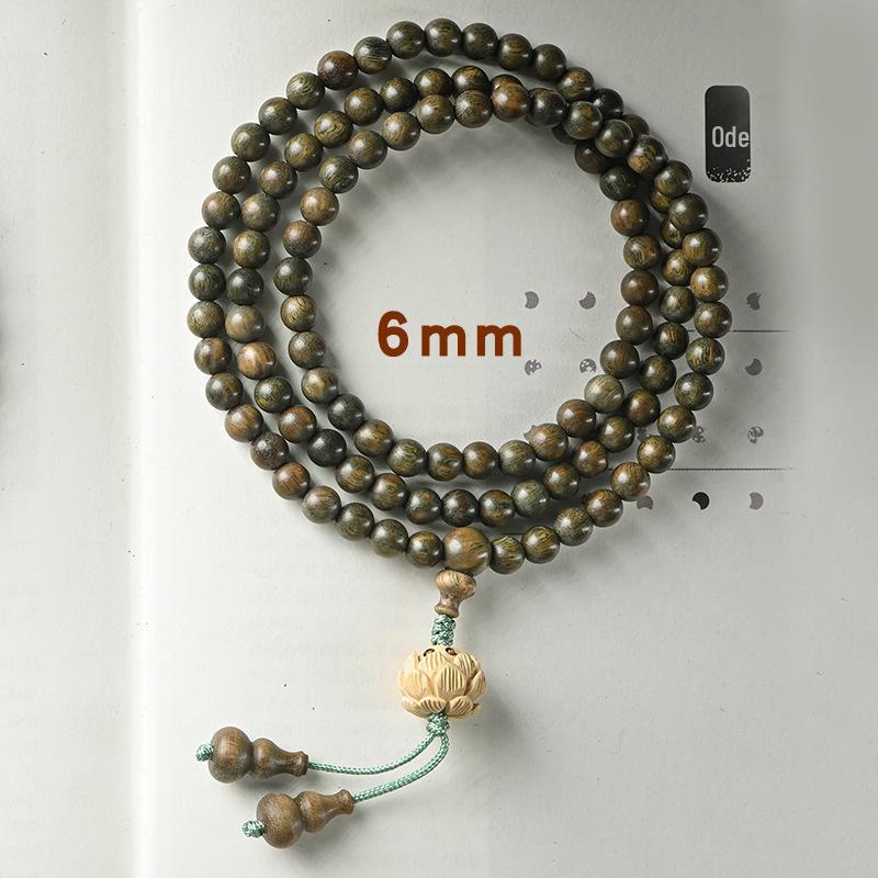 Braccialetto/Collana di Preghiera a 108 Perle Loto di Sandalo Verde e Bosso per Uomo & Donna