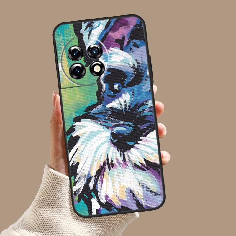 Hübsche Hunde Schnauzer Hülle Für OnePlus Nord 5 CE 3 4 Lite N20 N30 OnePlus 15 13 12 11 8 9 10 Pro 10T 13T 13R Abdeckung