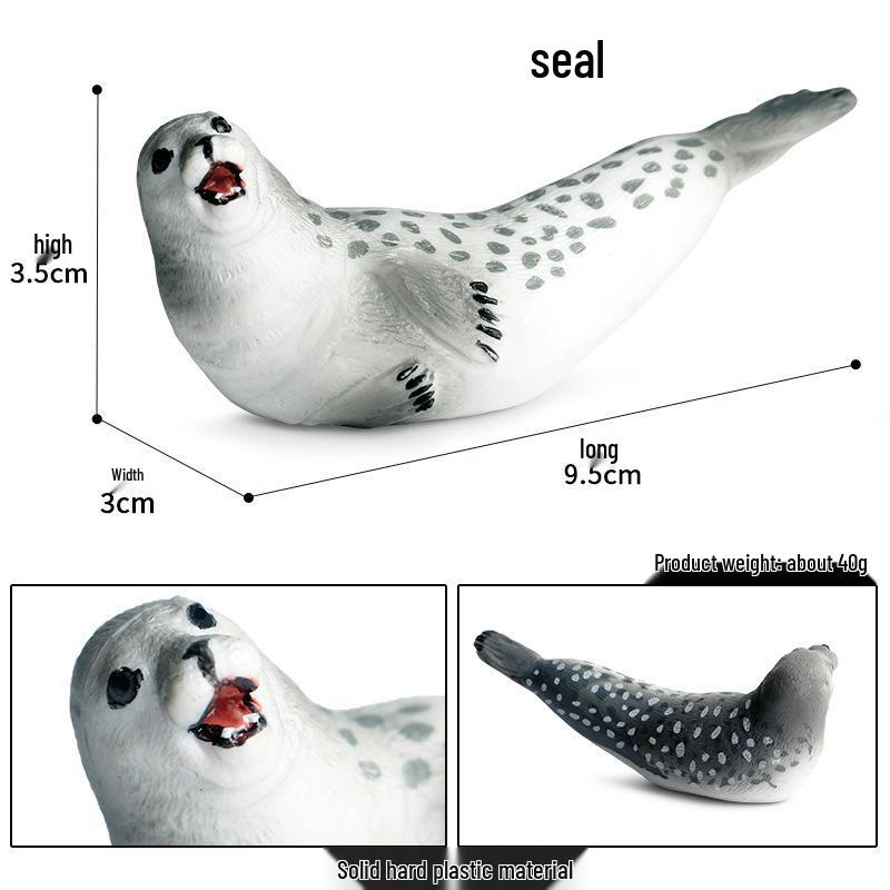 Kids' Arctic Animal Model Set: Polar Bear, Arctic Hare, Reindeer & Beluga Whale