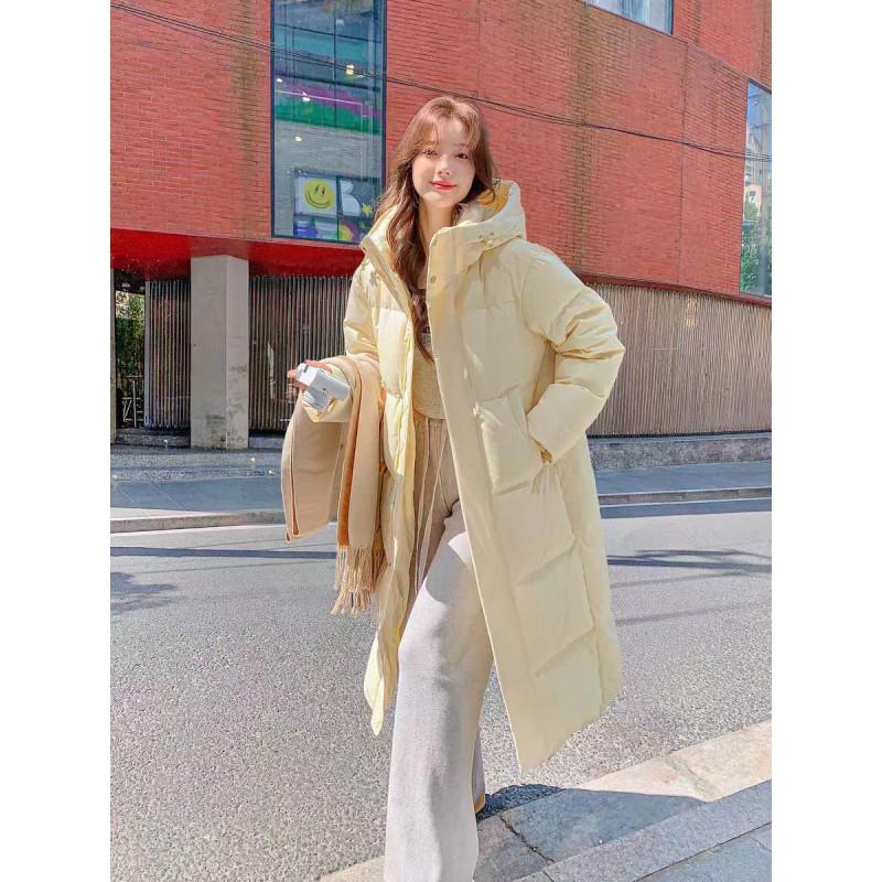 Womens Extra Long Down Coat 2026 Winter Oversized Hooded Puffer Jacket 90% Duck Warm Loose Fit