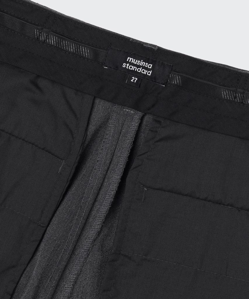 MUSINSA STANDARD WOMAN Women'S Lightweight High-Waisted Wide Hidden Banding Slacks [Medium Gray]