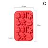 Chocolate Mold Christmas Crutch Silicone Festive Bakeware Diy Candy Fudge Ice Jelly Cake Decor Bakeware Mold