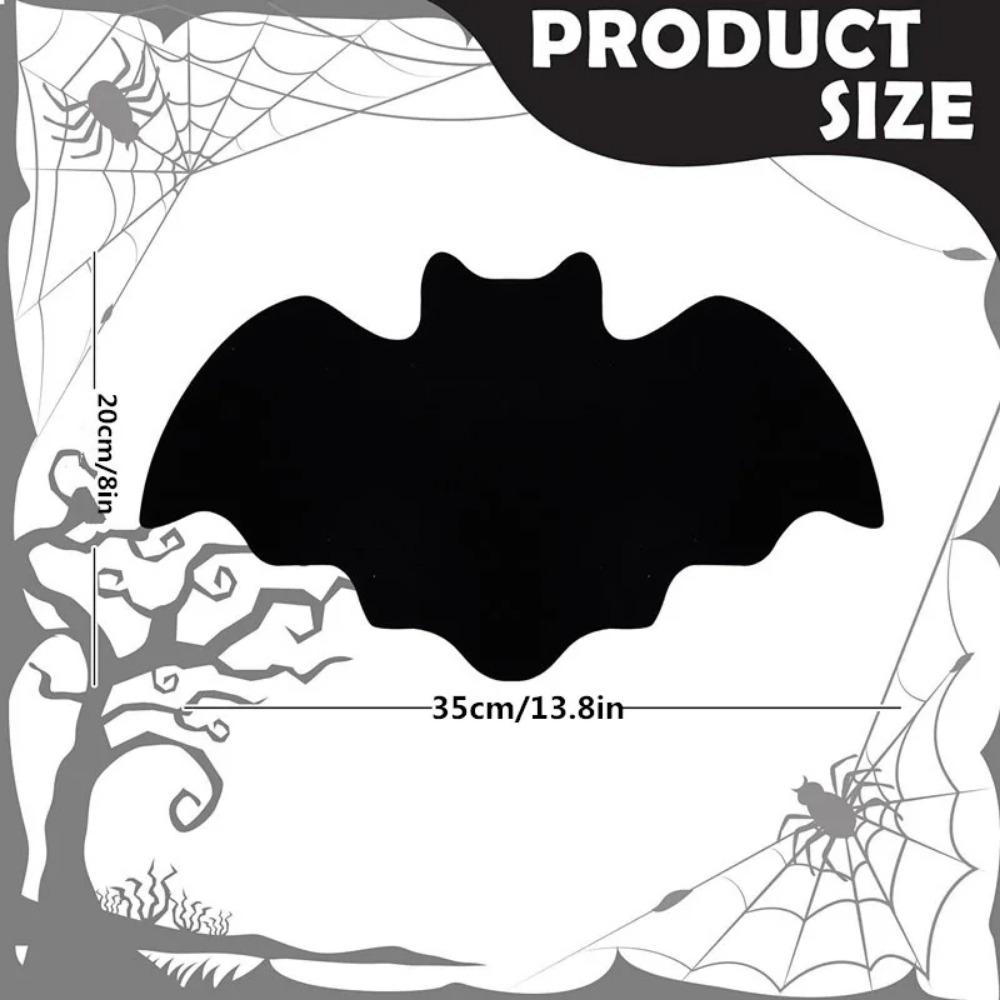 Creative Felt Bat Mat Halloween Table Mat Black Bat Anti Slip and Heat-resistant Tableware Mat Party Table Halloween Decoration