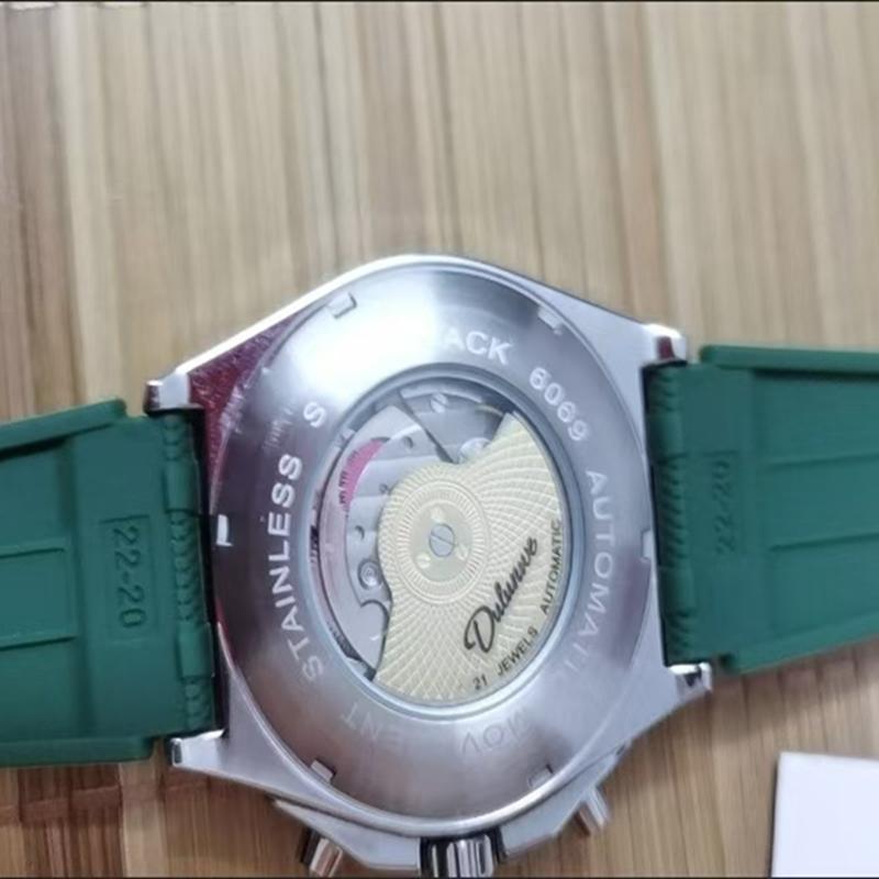 Męski zegarek mechaniczny z automatycznym naciągiem, wielofunkcyjny kalendarz na tarczy, modny sportowy zegarek na rękę dla mężczyzn