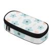 Pencil Pouch Organized Storage Zipper Closure 300D Polyester with Main Compartment Mesh Pocket and Pen Slots for Students