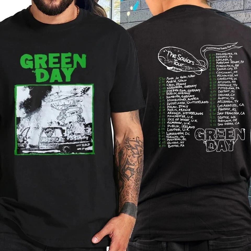 SELTEN! Green Day The Saviors Tour 2024 T-Shirt, Retro Green Day Tour Shirt HEISS NEU Unisex T-Shirt