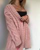 Sweater Women's Autumn and Winter Medium and Long Loose Twist Knitted Cardigan Female Cardigan