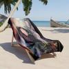 1pc Dreamlike Underwater Fantasy with Jellyfish Glow 2D Printed Microfiber Beach Towel, Quick Dry Super Absorbent. Great for
