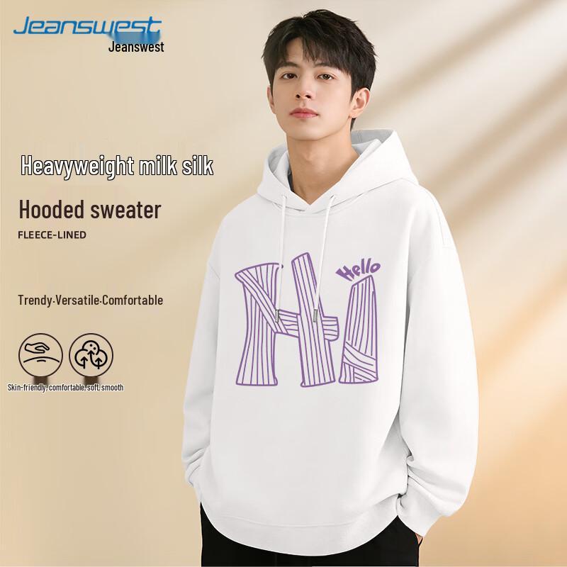 Jeanswest Men's Heavyweight Loose Fit Hooded Sweatshirt