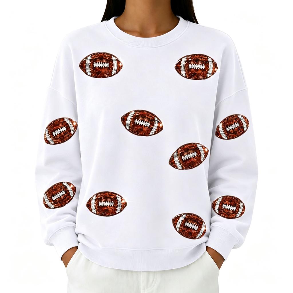 Unisex Fashion Print Crewneck Long Sleeve Sweatshirt Top for Casual Everyday Wear