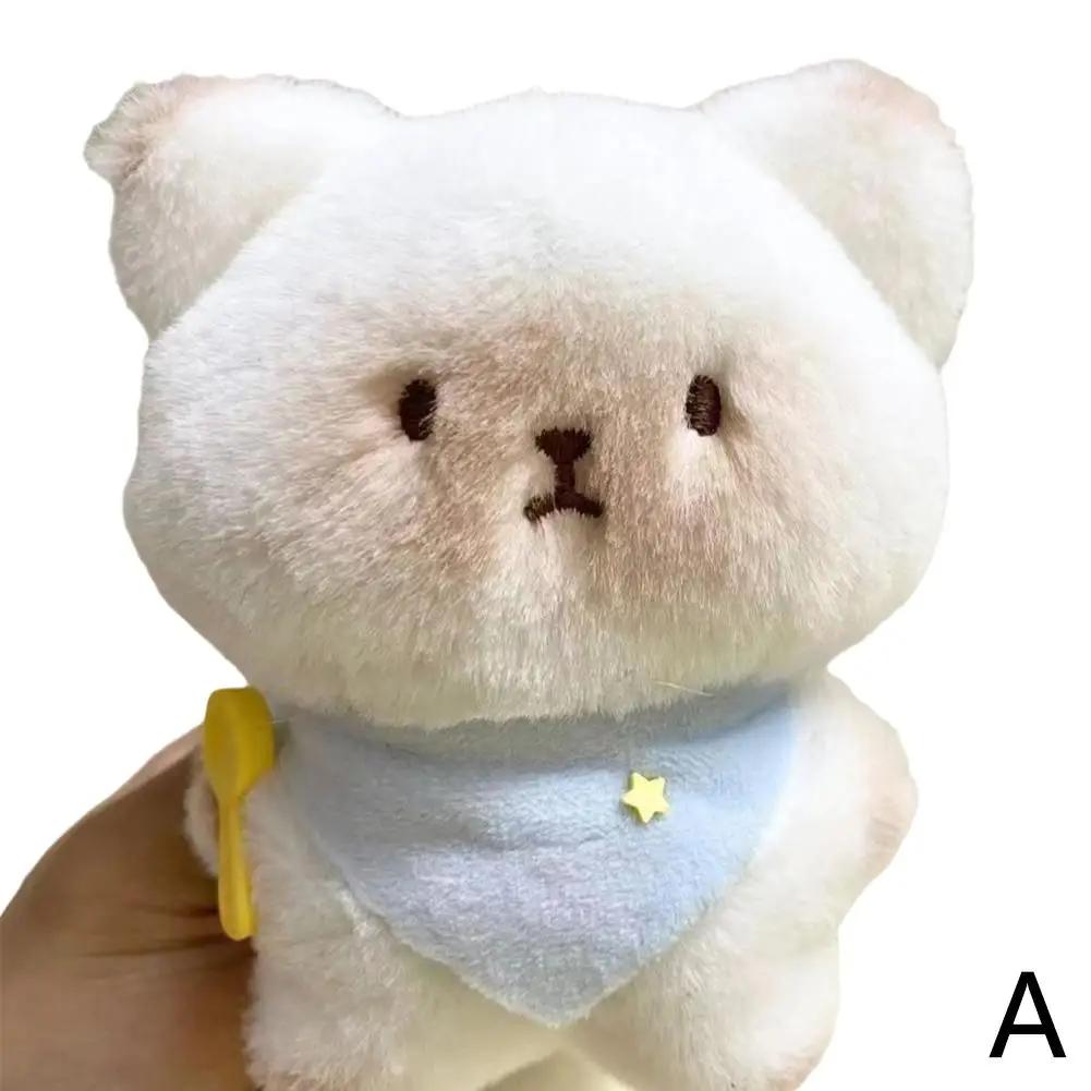 Cute Cartoon Siamese Cat Rabbit Plush Toy Soft Stuffed Doll Gifts Car Pendant Kids Key Hanging Decoration Birthday Bag L0G2