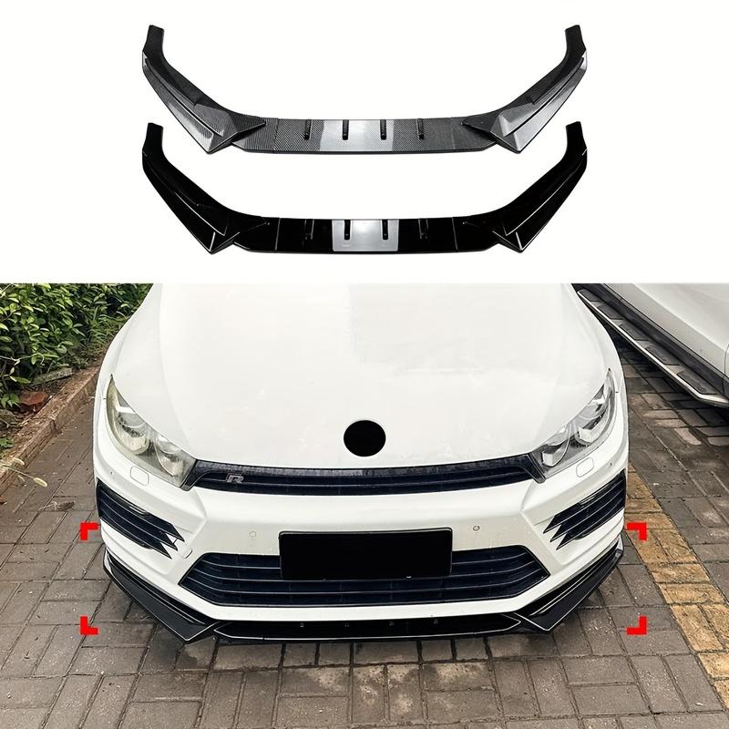 Car Front Bumper Lip Spoiler Splitter Front Bumper Lip Chin Spoiler Bodykit Tuning For Volkswagen For Scirocco MK3.5 R 2015-2025