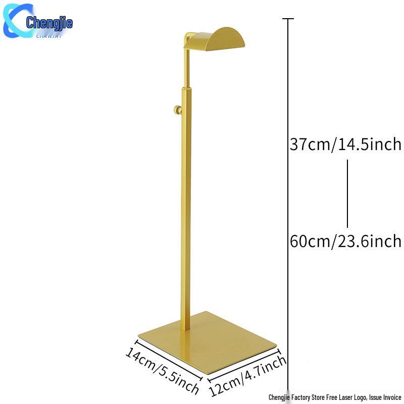 Adjustable Stainless Steel Floor-Standing Bag Display Stand for Women's Bags
