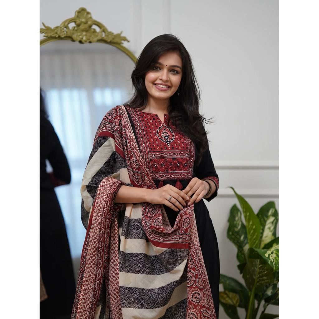 Indian Bollywood Cotton Salwar Suit Women Designer Ethnic Kurta Pant Dupatta Set